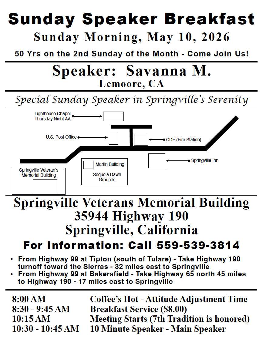 Sunday Speaker Breakfast